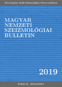 Magyar Nemzeti Szeizmológiai Bulletin 2019